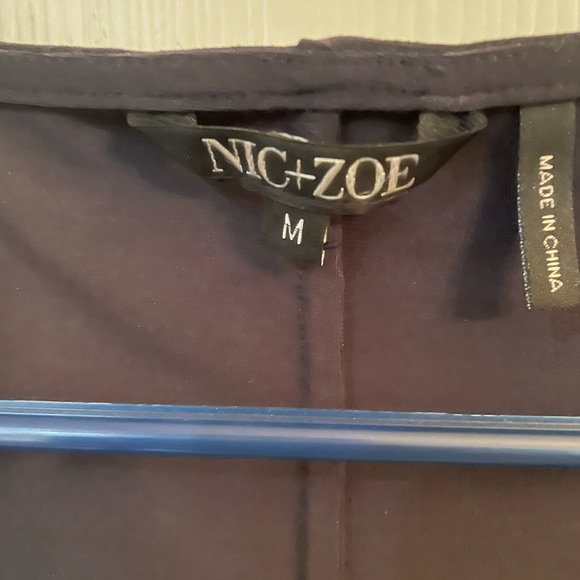 Dressy elegant black sleeveless knit top. Side gathering for cinching waist. - Picture 2 of 3